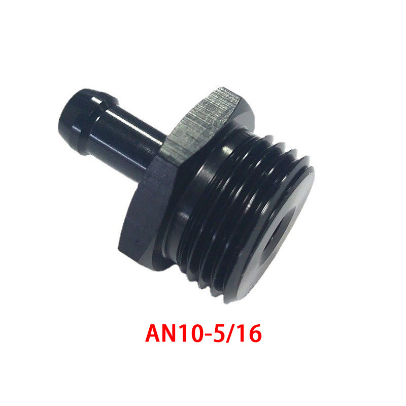 Adaptador de púa de manguera de roscado AN10 de aluminio para automóvil adaptador de ajuste de presión de combustible con junta tórica