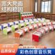 Multifunctional Plastic Music Stool Three Sitting Injection Molded Music Stool Drawer Storage Music Stool Building Blocks Chorus Stool