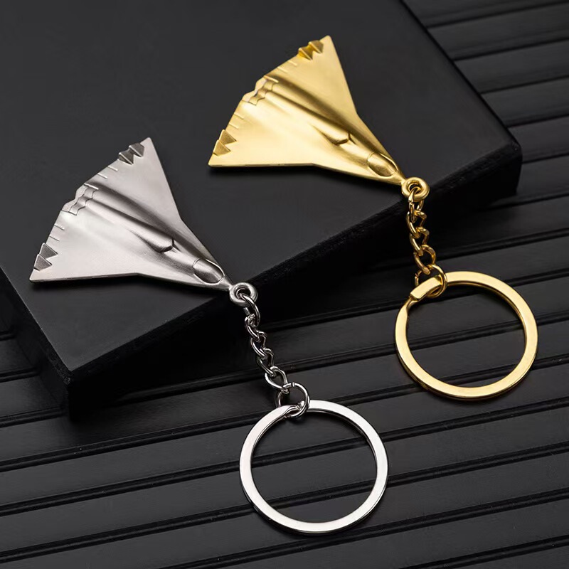 Keychain of China's Major Weapon J-35A J-36 Aircraft, Zhuhai Air Show Souvenir Creative Civil Aviation Model Small Pendant