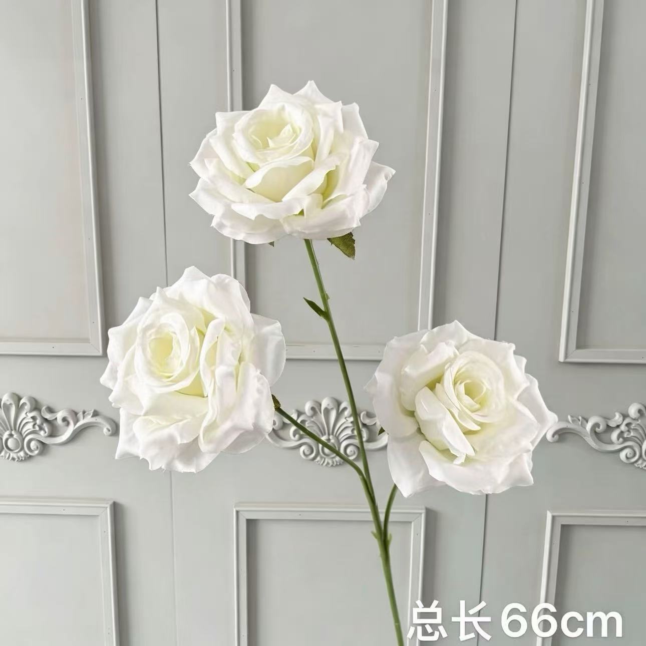 Flores artificiales blancas para decoración de escenarios, escaparates, arreglos de rosas, arte floral suave y composiciones florales.