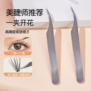 Gemeng Multifunctional Dolphin Eyelash Curler Blackhead Acne Clip Makeup Artist Auxiliary High-Precision Tweezers Beauty Tool