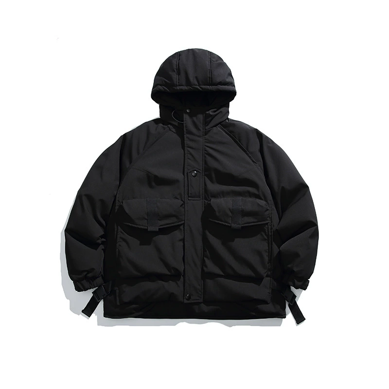 Городской стиль Winter solid trend down jacket с капюшоном, высококачественный стиль