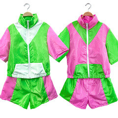 狂歡節70/80年代復古嘻哈運動裝嬉皮士cosplay舞蹈節日派對服裝女