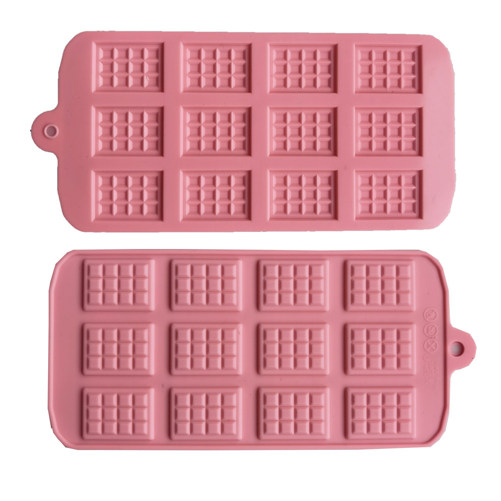 Silicone 12 torta de chocolate waffle chocolate molde de silicona molde de postre utensilios de cocina para hornear harina de arroz