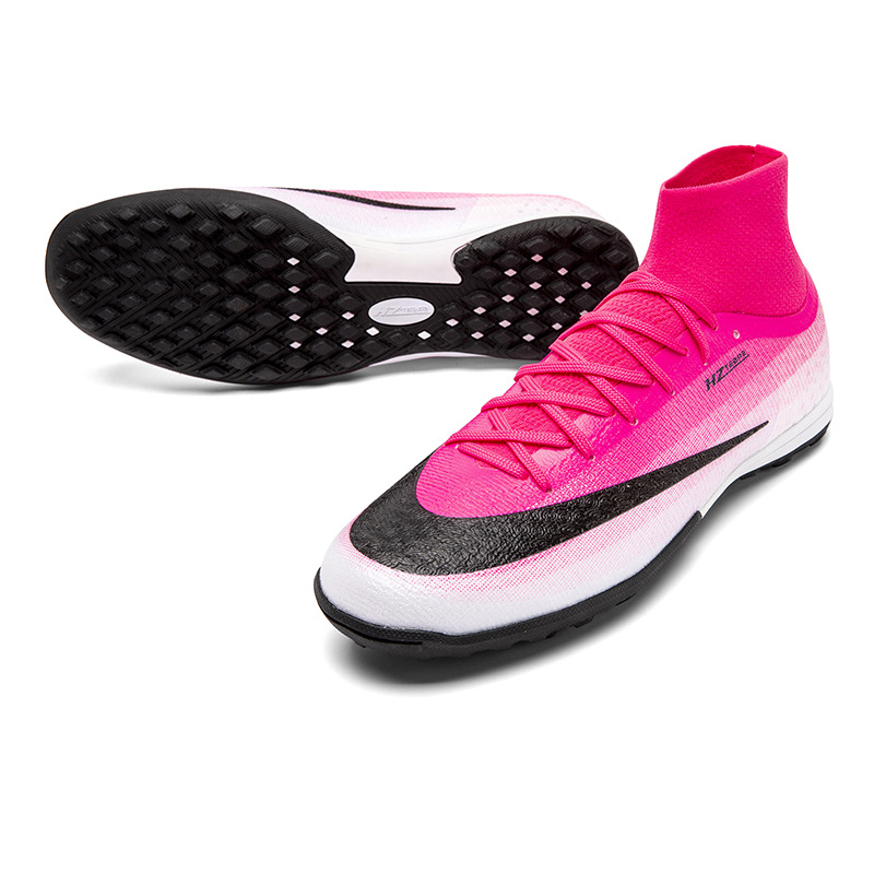 Zapatillas de Fútbol de Cuello Alto para Niños 17 de TPU y Malla para Césped Artificial