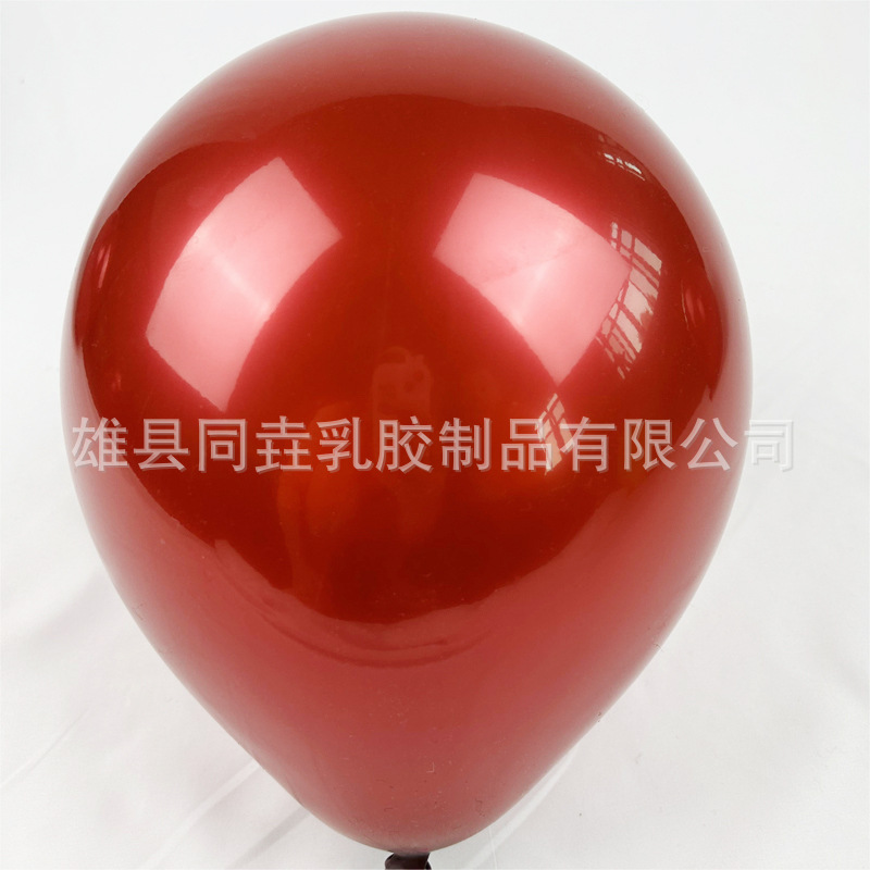Globo rojo Chanel de doble capa de 10 pulgadas, globo de boda rojo grueso de doble capa, decoración y distribución de globos al por mayor