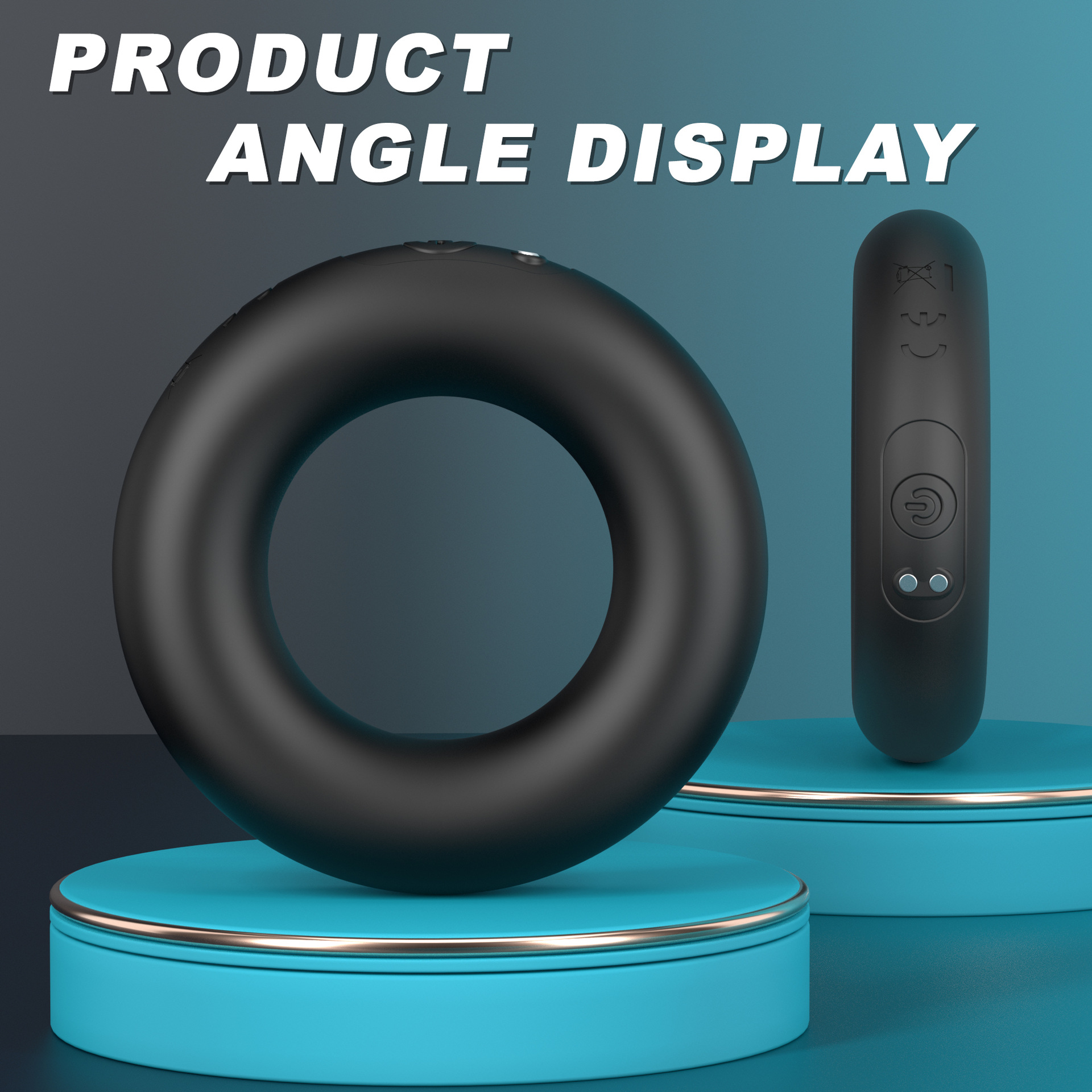 JK012 Vibrating Cock Ring, Remote-Control Silicone Couples Vibrator, White — detail image 5