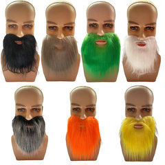 Halloween party pirate mustache elf costume orange mustache beard for men