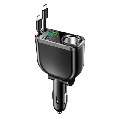Mobil şarj cihazları super fast charging five-in-one cigarette - m15-appletype-c-retractable-cable-pdsuper-fast-charging-with-packaging