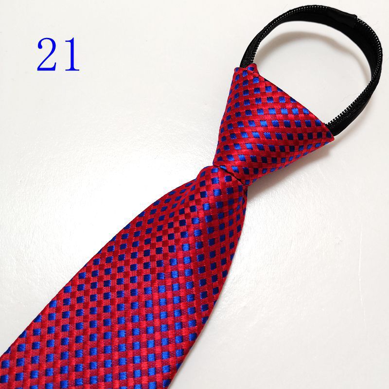 男士拉链新郎结婚红色8cm正装商务黑色免打结懒人易拉得蓝色_