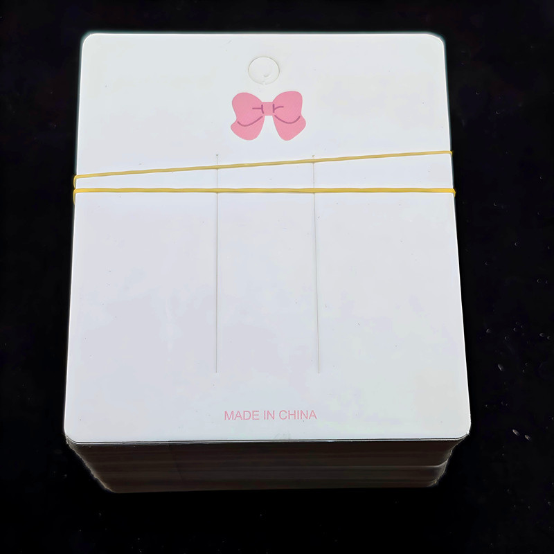100 hojas de un paquete de tarjetas de horquilla, tarjetas de clip largas y cortas de estilo coreano, tarjetas de papel de cartón con clip para puestos callejeros