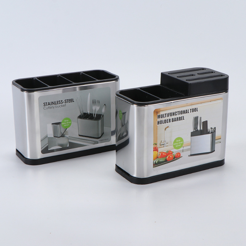 Paletas de acero inoxidable caseros cubiertos multifuncional caja de almacenamiento de drenaje cuchara nueva cocina 3 - en - 1 transfronteriza