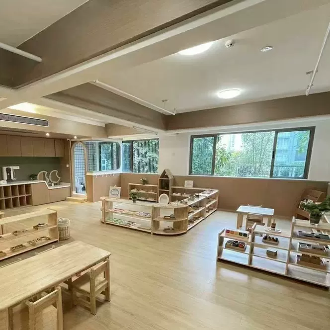 幼儿园区角柜分区柜实木蒙氏教具柜儿童玩具收纳柜置物架工厂跨境