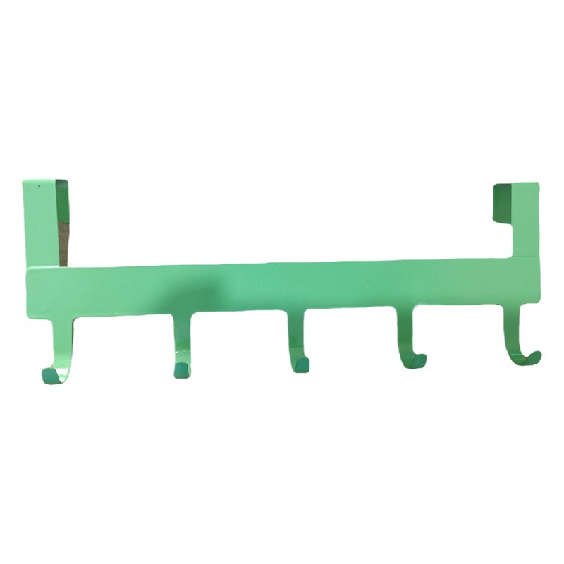 Gancho de ropa fila Gancho sin clavos sin costuras multifuncional baño gancho de hierro puerta del armario de cocina tipo trasero Gancho de 5 piezas