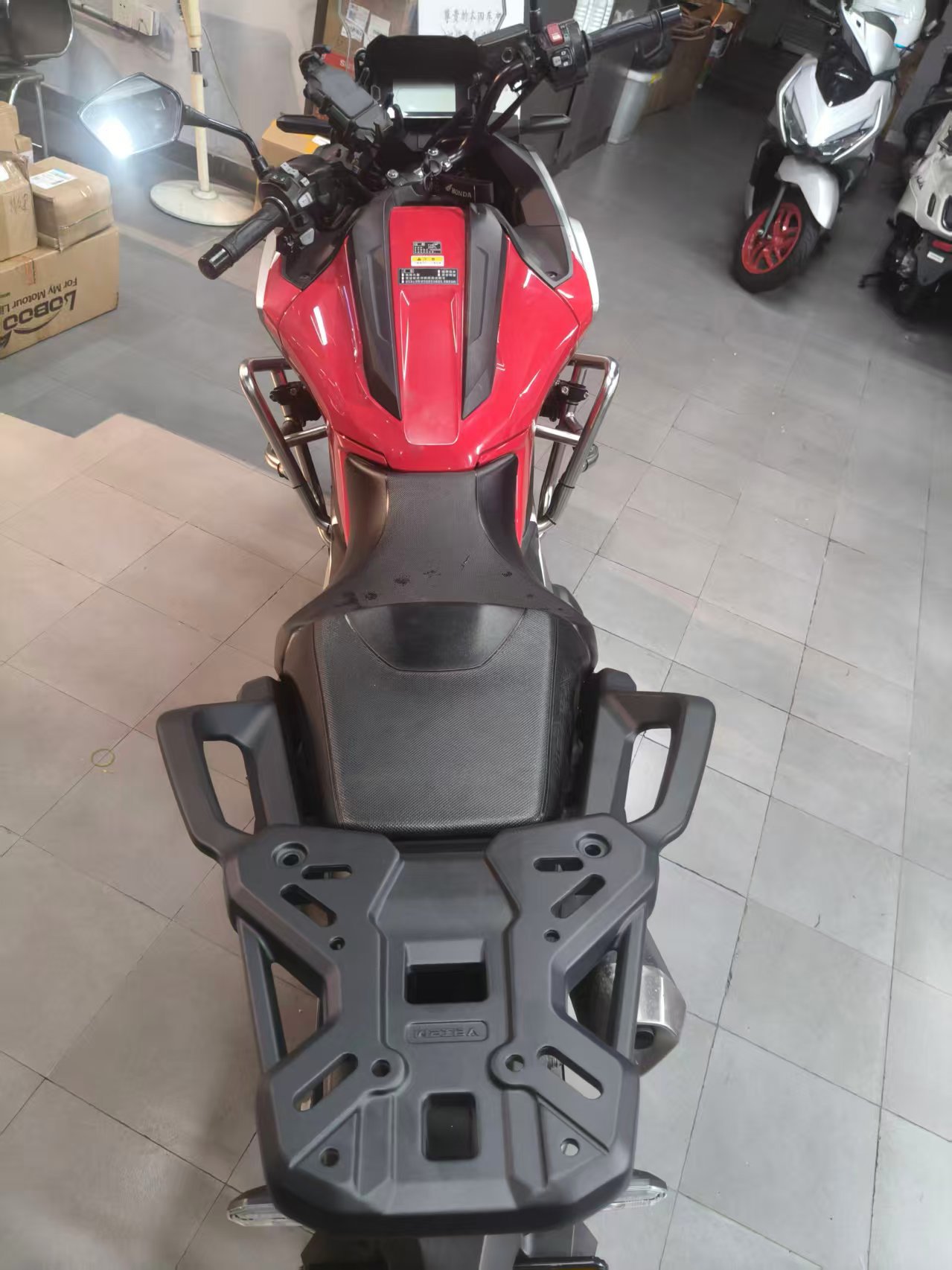 Suitable for 21-26 Models of Honda Nc750X Rear Rack Integrated Aluminum Alloy Tail Rack Tail Box Rack Armrest Tail Wing Hanger