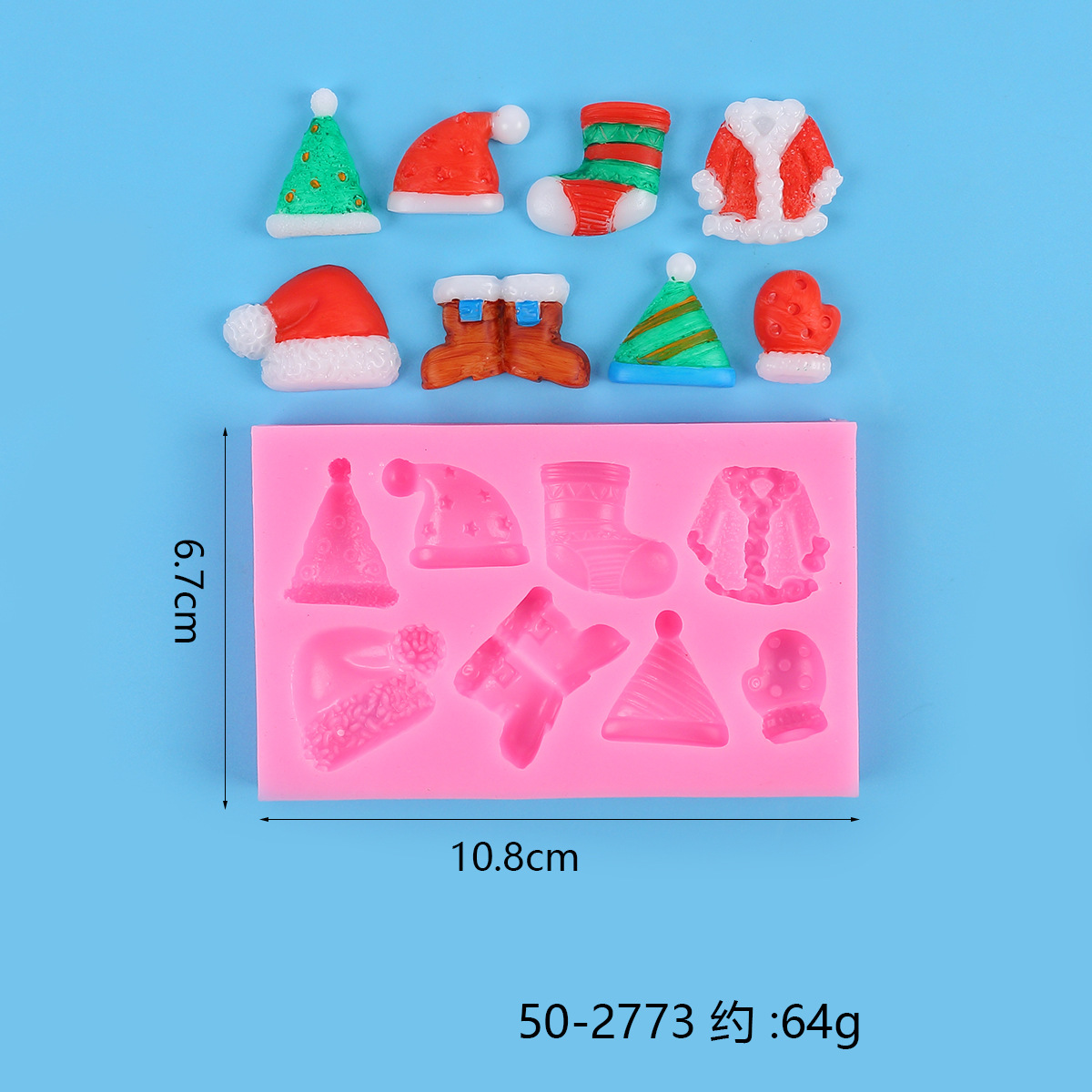 DIY Navidad serie molde Navidad árbol alces regalo chocolate muleta fondant caramelo vestido molde de silicona