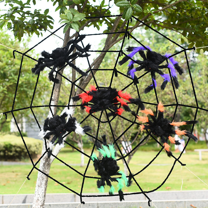 Halloween decoration props funny trick plush Spider haunted house bar mall secret room horror scene layout