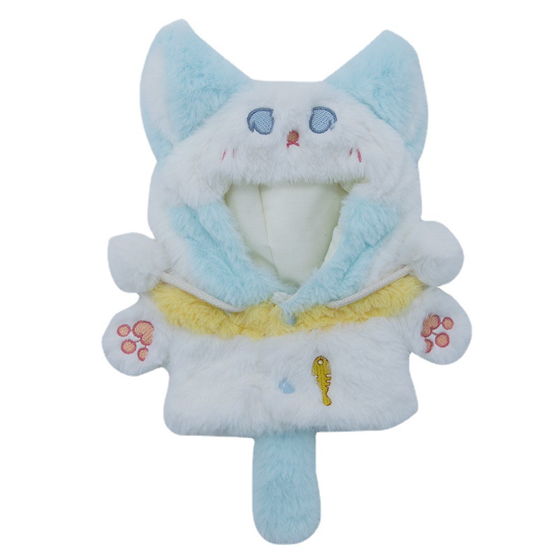 10cm20cm ropa de muñeca con capucha mono de peluche de juguete muñeca 20cm ropa de muñeca de algodón lindo en stock