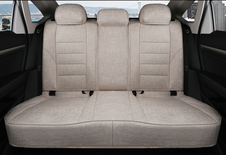 Langyi Four Seasons Linen Special Car Seat Cushion for Five-Seater Sedan, Full Surround, Simple and Comfortable Seat Cover