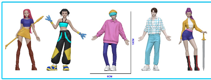 Caza de brujas transfronterizas 6 series de bolsas ciegas hechas a mano desmontaje Le muñeca modelo de muñeca decoración de escritorio llavero