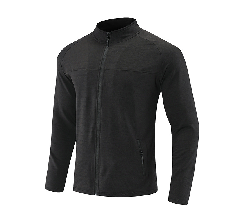 Veste de performance à manches longues pour homme – Respirante et extensible pour la course à pied et l'entraînement en extérieur_voghion.com