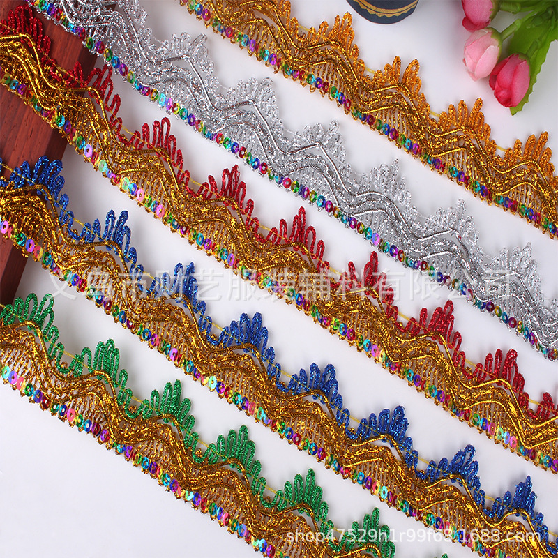 Manufacturer spot colorful new style triangle sequin clothing…