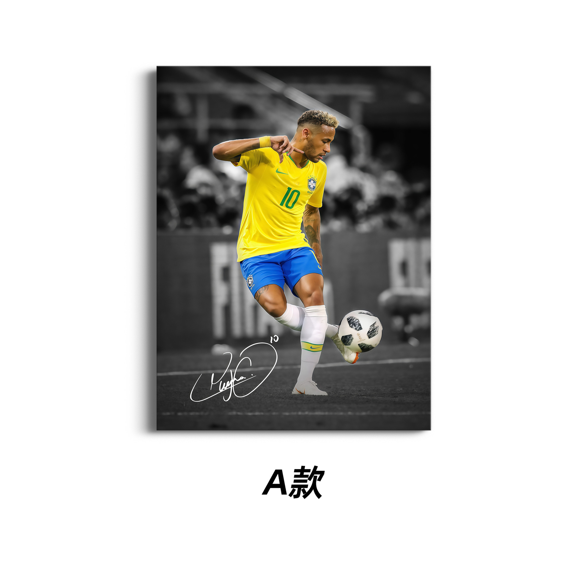 Jugadores de fútbol amazónicos Momentos maravillosos Poster Neymar Messi Copa del Mundo Ronaldo Close-up Decoración