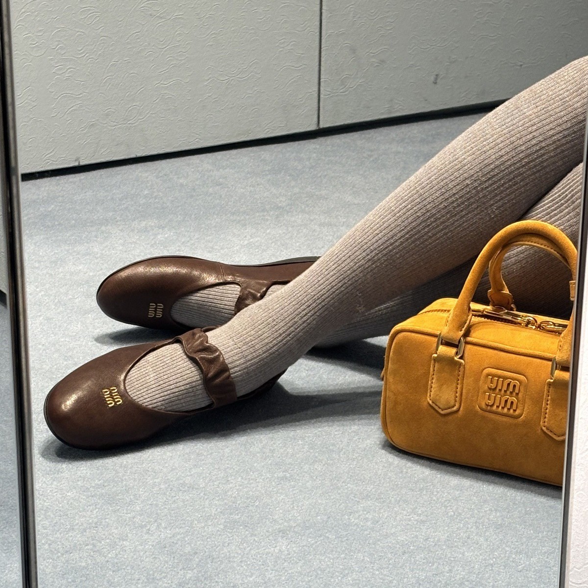 Versión de piel de oveja ~ Miufeng cuero de suela suave zapatos de ballet de mujer zapatos planos con cabeza redonda con zapatos de cama