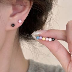 女性用バイオセラミック耳ピアス、医療用低刺激性イヤースティック、学生用詰まり防止針、就寝時も外さないセラミックイヤリング