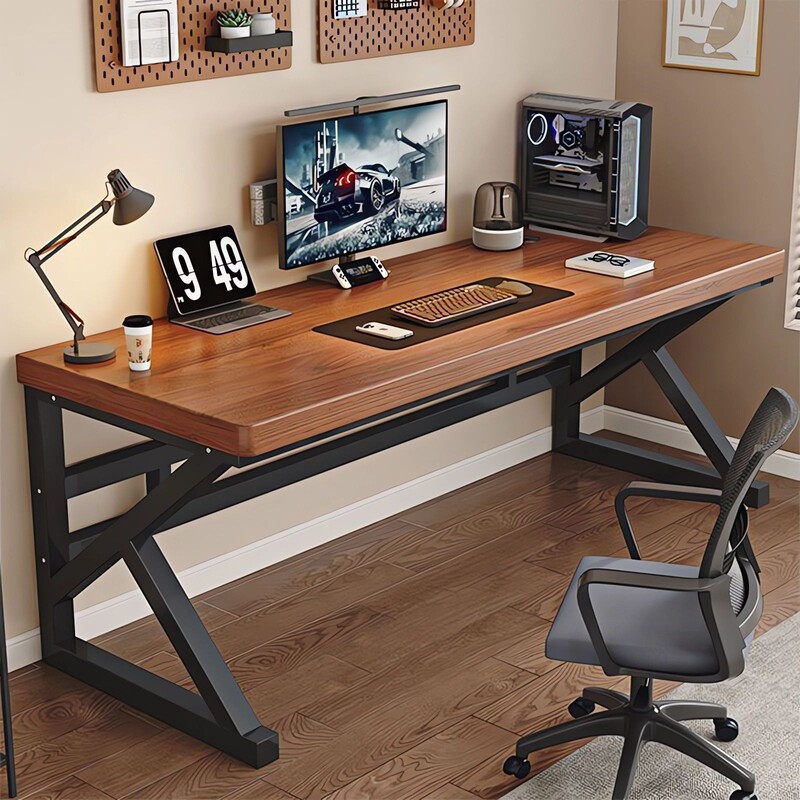 Solid Wood Computer Desk Bedroom Home Desktop Desk Study Book High E-Sports Table Workbench