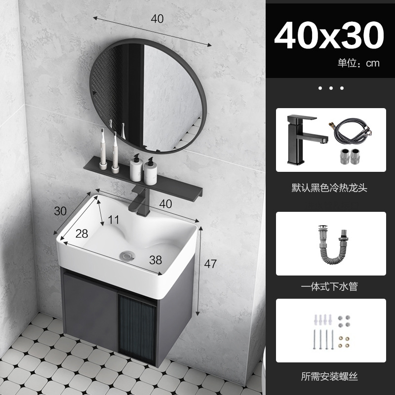 Baño de aluminio espacio puerta de vidrio gabinete de baño pequeño gabinete de lavabo doméstico combinación balcón lavabo piscina