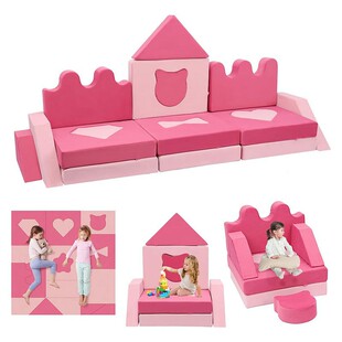 Amazon's Same Children's Creative Sofa Toy Pink Sofa Module Combination Cartoon Splicing Building Block Sofa Block