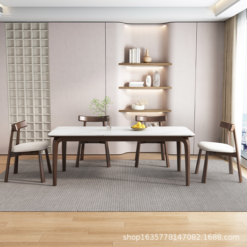 Mesa de comedor de madera maciza, mesa de madera maciza