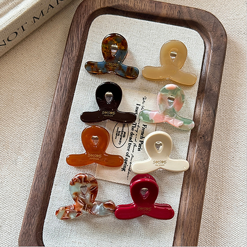 small size acetate loose clip grip female high sense shark clip side clip side high ponytail forehead bang clip accessories