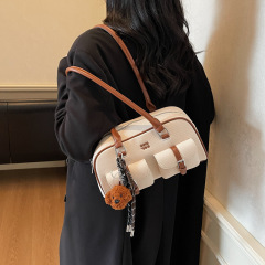跨境复古枕头包女2025新款通勤腋下包包时尚大容量手提单肩包包潮