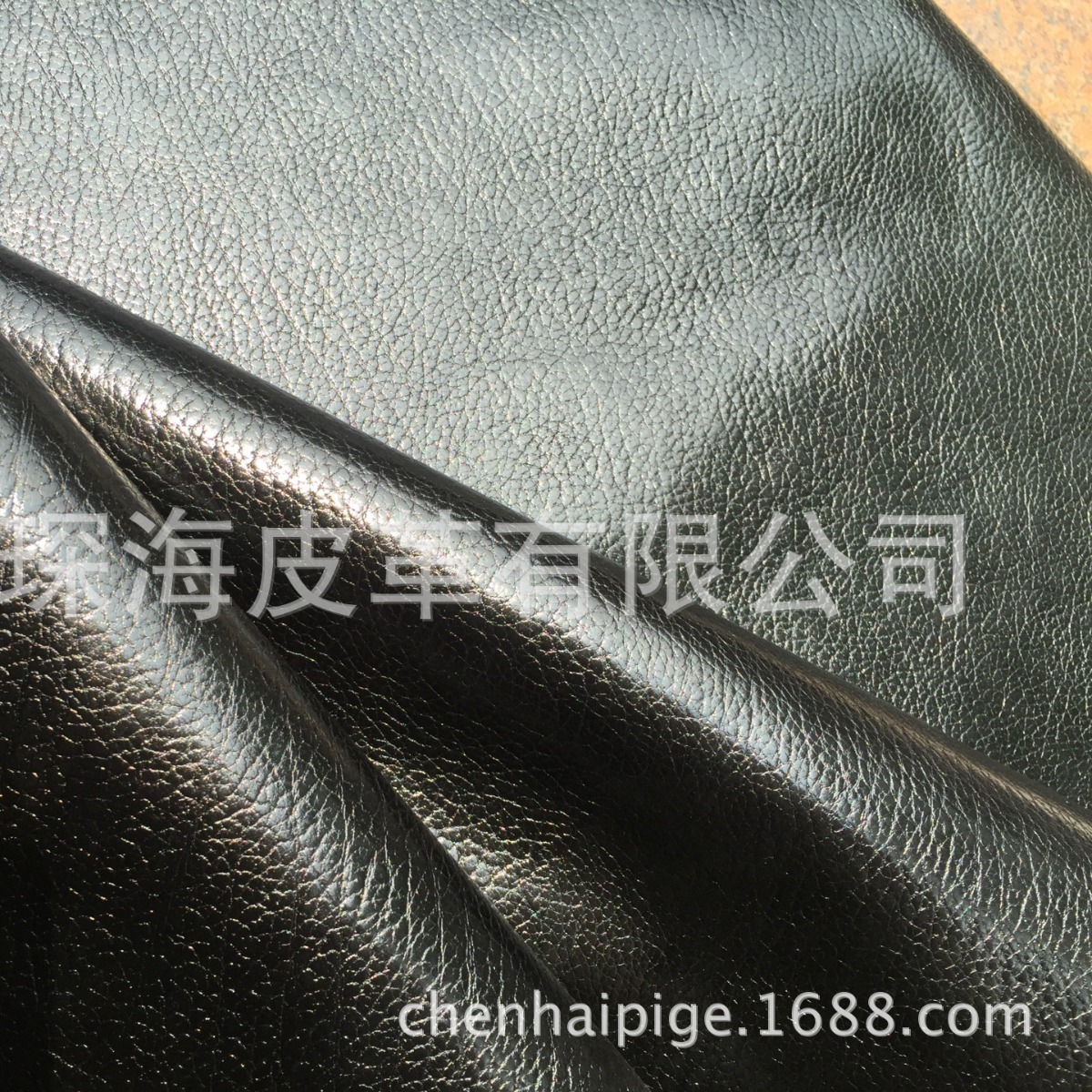 树膏皮 头层黄牛皮 牛皮面料 摔纹植鞣皮 皮革 DIY手工皮料 黑色