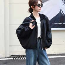 33752#加厚加绒新款短款皮衣外套女宽松休闲连帽免洗蛋白皮夹克