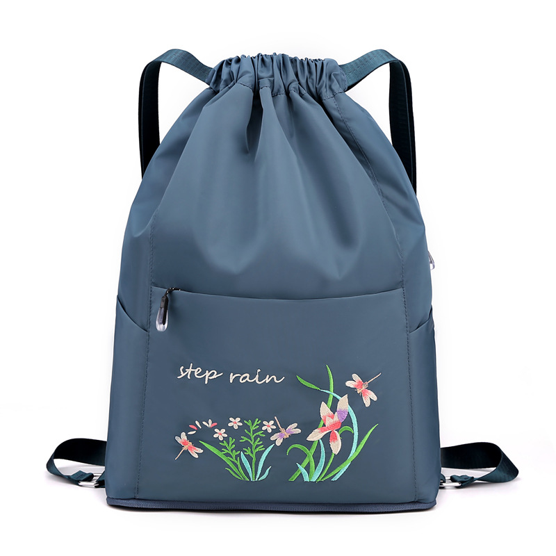 Mochila de estilo chino nueva con bordado para mujer, bolso con cordón, mochila pequeña y portátil con fragancia, mochila multifuncional al por mayor