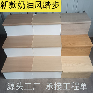 Stair treads reinforced composite wood floor paint-free loft apartment Villa cement transformation steel frame stair treads