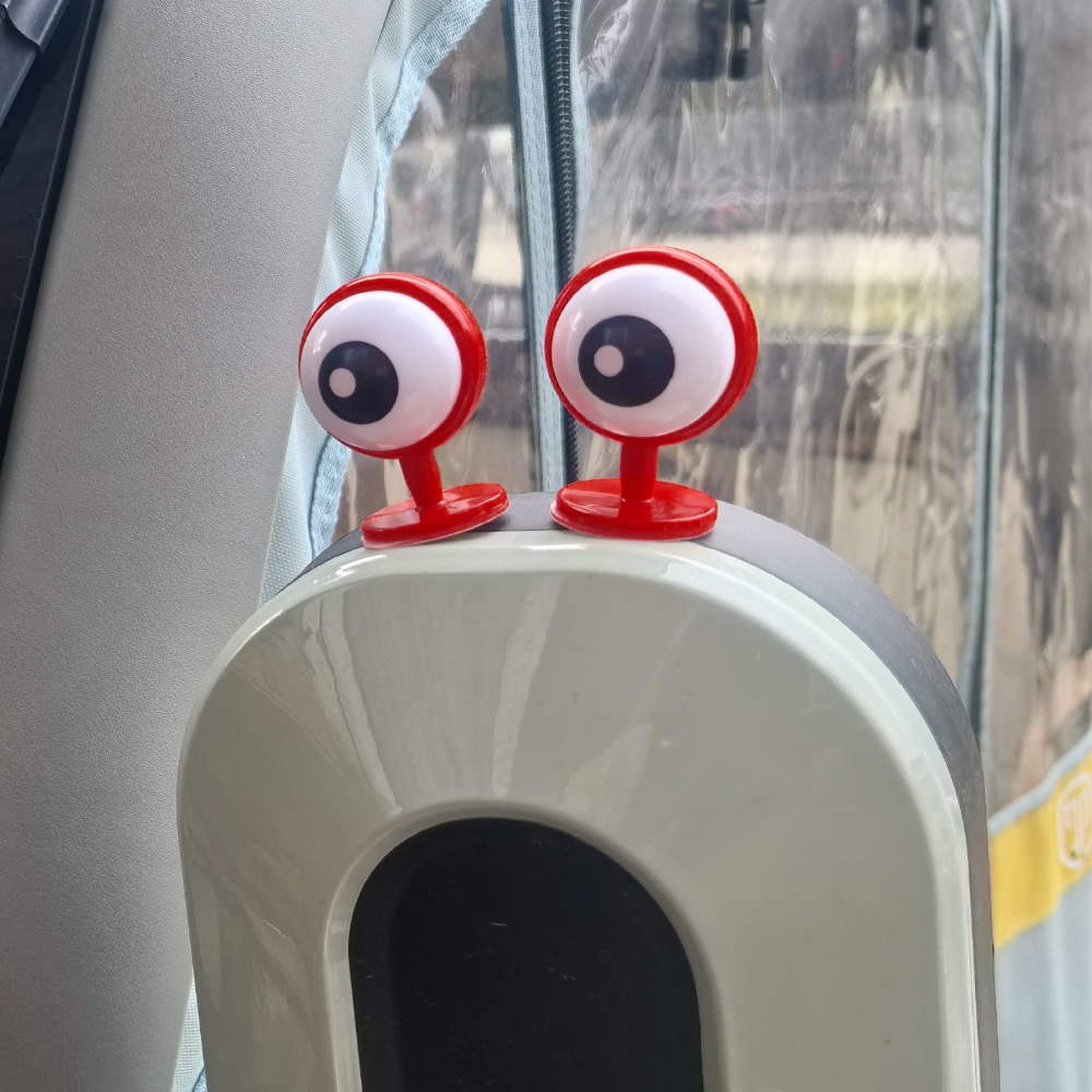 Decoración de ojos de coche eléctrico, personalidad, amor divertido, accesorios de ojos, lindo coche de batería, decoración de transformación de locomotora