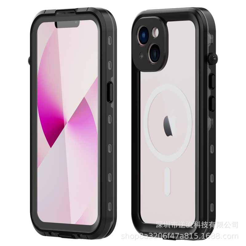 For Apple 14 waterproof mobile phone case iPhone13 fully enclosed diving case IP68 outdoor swimming all-inclusive anti-drop