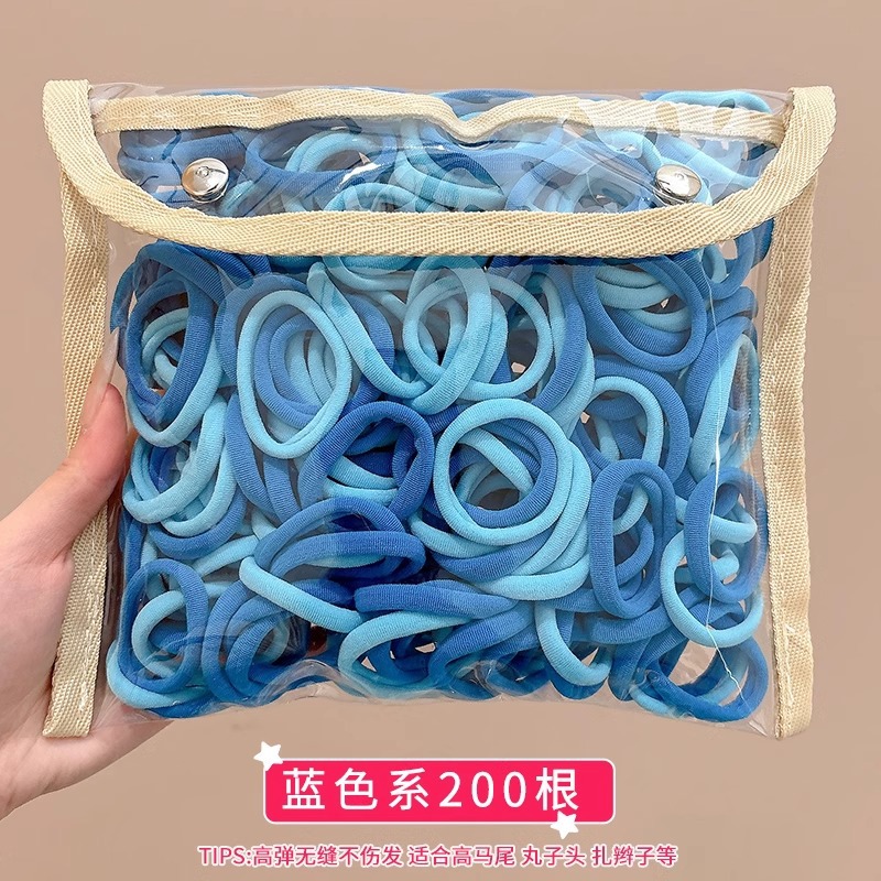 Niños lindos anillos de cabello de color correa de goma niñas de cabello de cola de caballo niñas de alta elasticidad no lastiman cabello