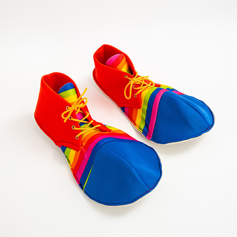 Cross-border Amazon clown shoes Big Head Holiday Party rainbow clown shoe cover Carnival role play performance costume