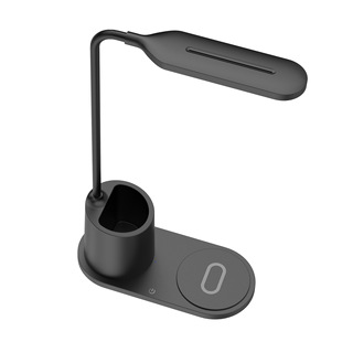 New wireless charging pen holder desk lamp 15W wireless fast charging mobile phone LED electrodeless light changing office learning desktop desk lamp
