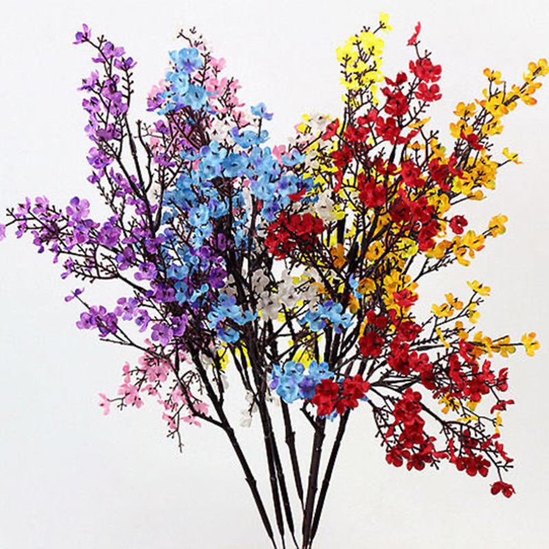 Simulación de estrellas pequeñas flores cortas coloridas flores falsas transfronterizas arreglos de flores en la mesa del hogar de flores falsas arreglos de flores en la sala de boda