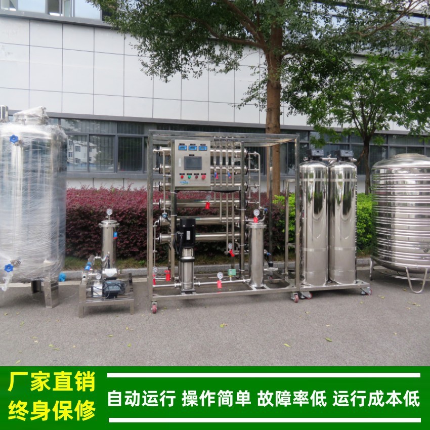 0.5t/h纯化水设备_预处理+二级反渗透RO水处理医院供应室用500L/H