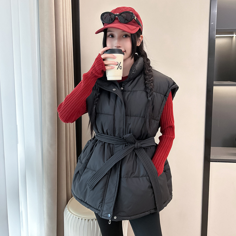 收腰棉马甲女2025新品韩版立领外穿小香风棉服背心坎肩外套潮马夹|undefined