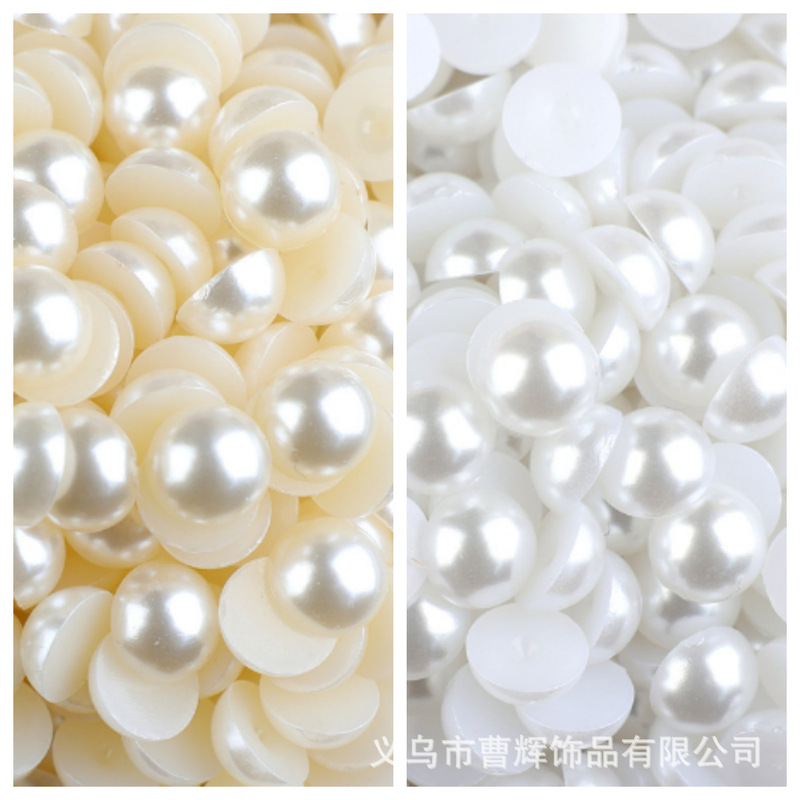 DIY Handmade Jewelry Accessories Abs Half-Round Flat-Back Stickers for Nail Art, Half-Round Faux Pearls, Phone Case Decoration Materials Kit DIY Handmade Jewelry Accessories Abs Half-Round Flat-Back Stickers for Nail Art, Half-Round Faux Pearls, Phone Case Decoration Materials Kit