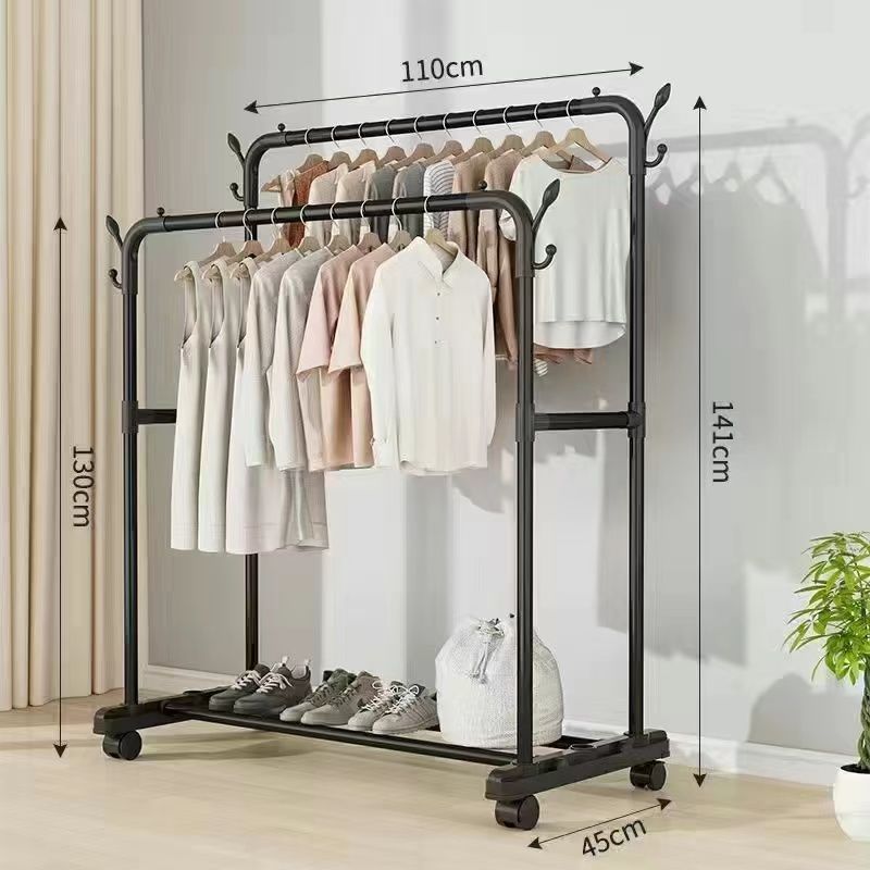 Percha de secado piso vertical percha de ropa barra de dormitorio percha de secado al aire libre percha de ropa balcón dormitorio alquiler percha de ruedas