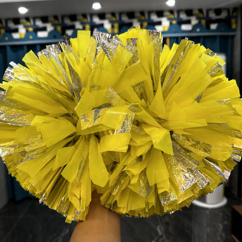 Láser brillante competencia profesional manejar porristas danza Bola de flores de mano deportes coloridos apoyos de pelota